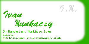 ivan munkacsy business card